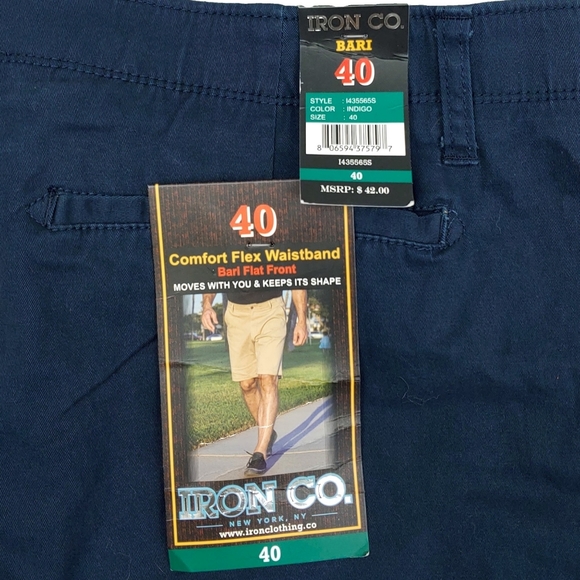 NWT Iron Co. Mens 40 Comfort Flex Waistband Shorts - Picture 3 of 5